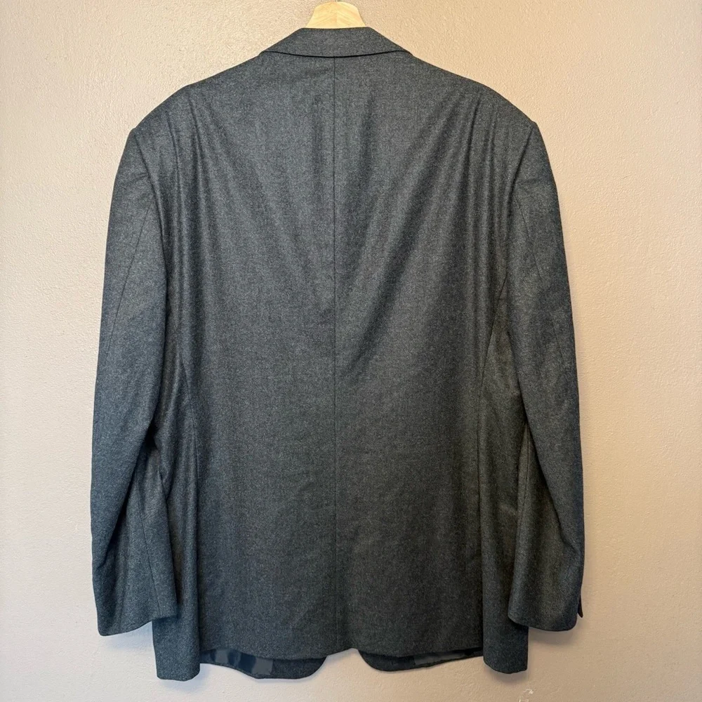 Giorgio Armani Classico Charcoal Gray Black Men's Wool & Cashmere Blazer 44R